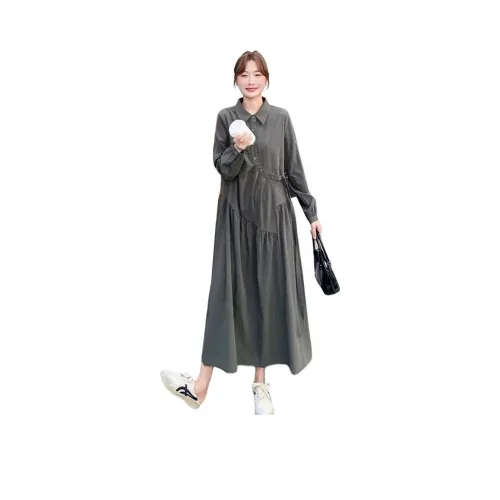 BONAS Длинное платье с длинными рукавами женское