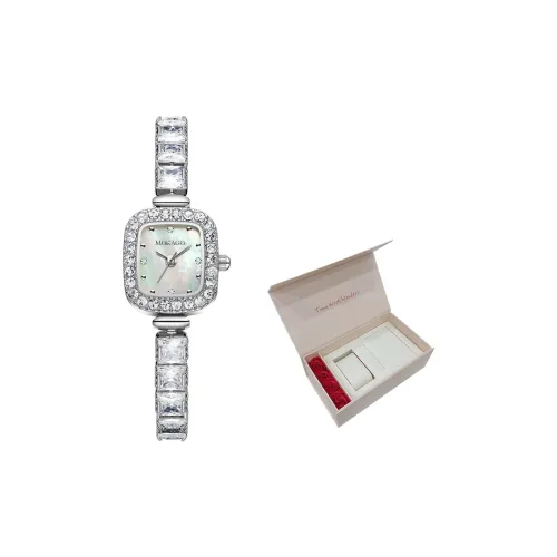 MOKAGO Кварцевый механизм медная цепь ремешок из циркония женские часы многоцветный циферблат