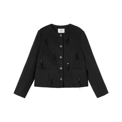 XIANGYING Черное Женское Пальто