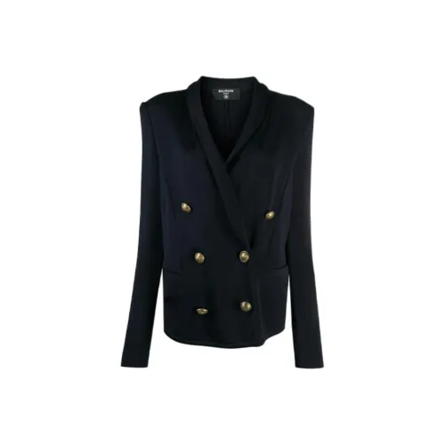 BALMAIN Темно-синий женский деловой костюм