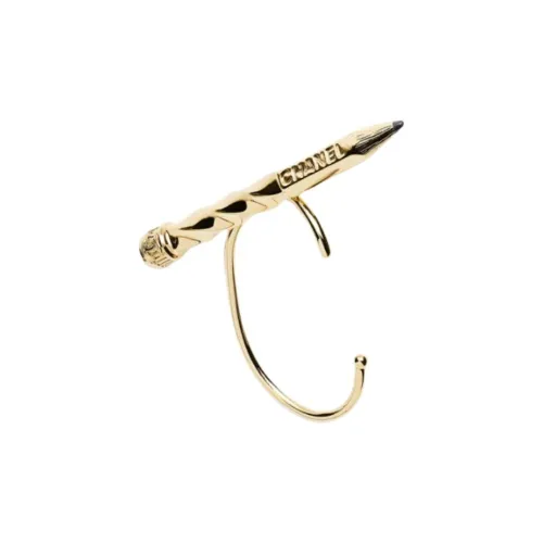 CHANEL Серьги из металла Женские Золото Перламутрово-белый Черный