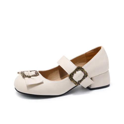 DANGLIANG Утонченный Милый Элегантный Модный Комфортный Повседневный Минималистский стиль Винтаж Грубый каблук