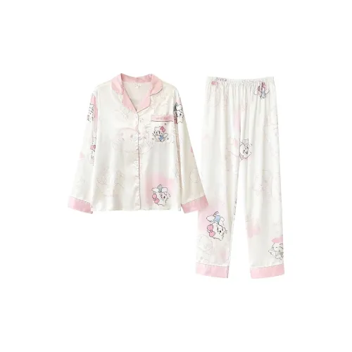 Daiyindie Осенние и зимние пижамы женские ледяной шелк с длинными рукавами штаны домашняя одежда