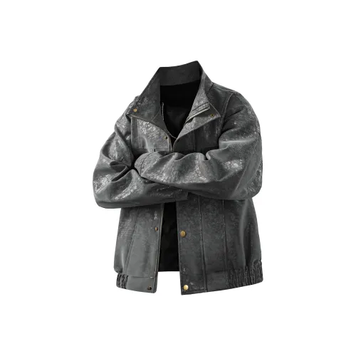 JINPX OFFICIAL Кожа Куртка Унисекс