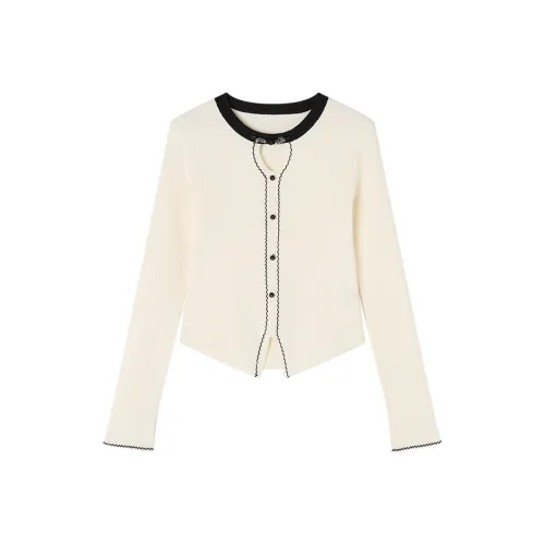 XIANGYING Цапельно-белый Женский Трикотаж