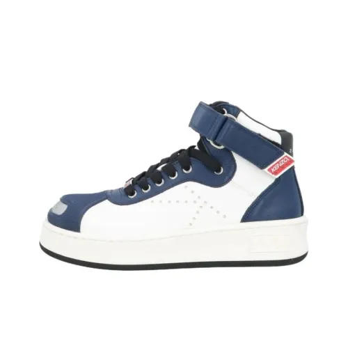 KENZO Takumi Takada Высокие Топы Стильные Скейтбординг Мужские Синие Белые