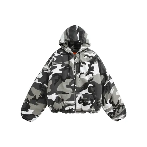 MAOQIAOYI Белый камуфляж Унисекс Пуховики