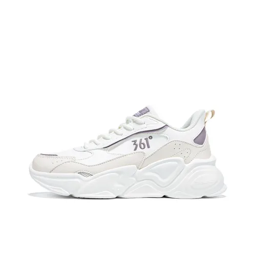 361° Толстая подошва Кроссовки Женские Перо Белый Лотос Белый