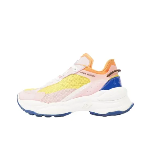 LOUIS VUITTON Run 55 Low Топ Спортивная Повседневная Обувь Женская Желтая Розовая
