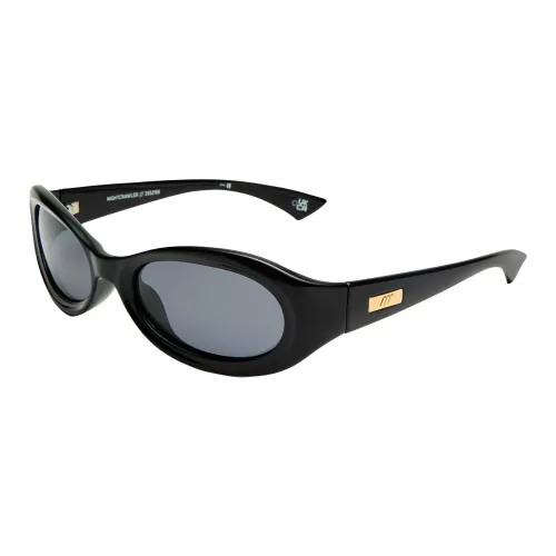 Le Specs Bio Based Copolyester Материал OVAL SUNGLASSES Женские Черный Красный Черепаховый