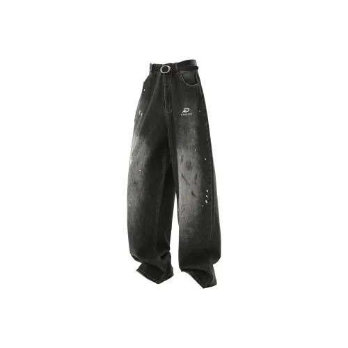 DAREASY Черный Серый Цвет Унисекс Джинсы