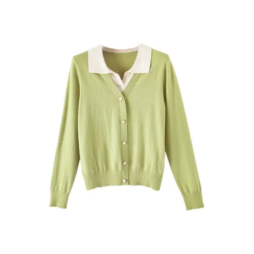 WANBAI Светло-зеленый Женский Трикотаж