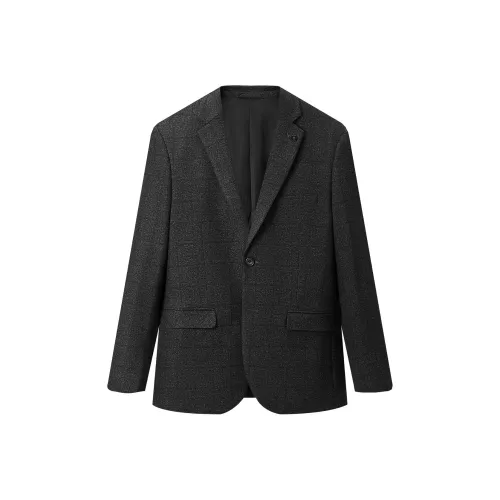 HLA Темно-серый клетчатый узор D8 Мужской деловой костюм