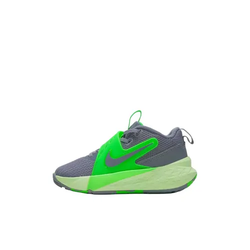 nike Team Hustle D 12 Low Топ Kids Lifestyle Shoes Серый Зеленый