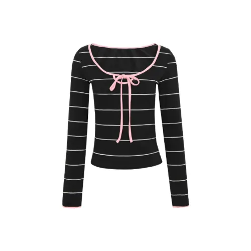 DANCANG Черные Женские T-рубашки