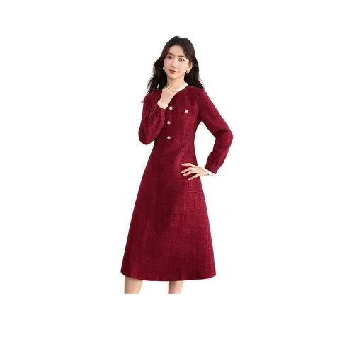 SENTUBILA Длинное платье с длинными рукавами женское