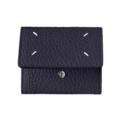 Maison Margiela Кошелек из коровьей кожи женский синий