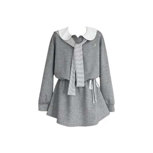 MA JOURNEE Длинное платье с длинными рукавами женское