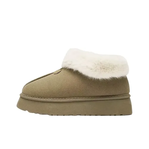 JIETEGONGYANG Термический Увеличение Высоты Баланс Устойчивый к Износу Противоскользящий Короткие Снежные Ботинки Женские