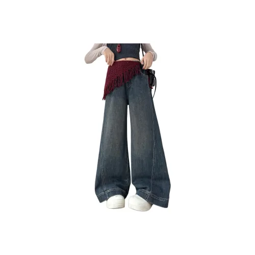 Giyu Винтажный синий [с юбкой с откидной крышкой] Школьный возраст Джинсы