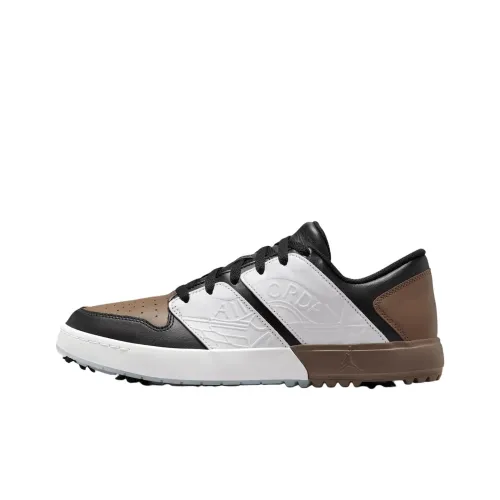 Jordan Nu Retro 1 Golf Shoes Unisex White Black Brown