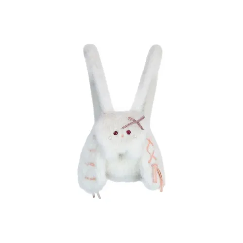 DCLOUD Плюшевый рюкзак стандартный женский белый