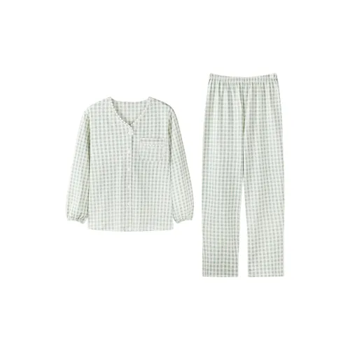 YIMANLI Зеленый Женский Пижамный Комплект