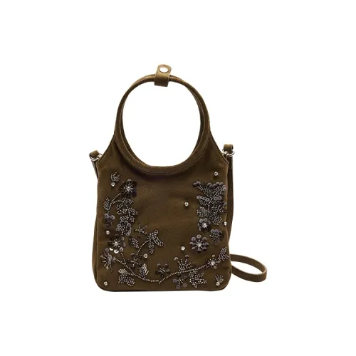 URBAN REVIVO Ткань Одно Плечо Сумка Стандартная Женская Темно-Кофейный Коричневый