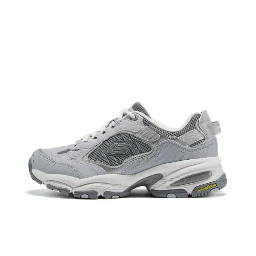 Skechers AIR COOLED MEMORY Устойчивый к истиранию Дышащая Походная обувь Женская Серый Серебряный