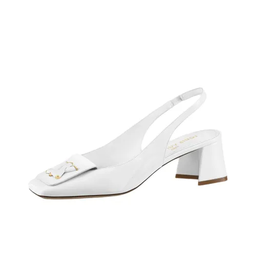 LOUIS VUITTON Shake Грубый каблук Высокие каблуки 5,5 см Женские Белые