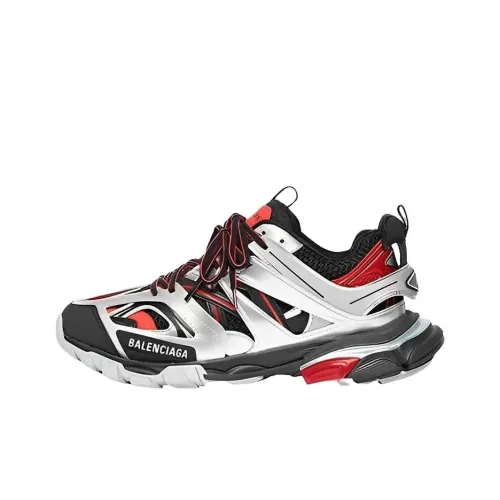 Balenciaga Track Low Top Толстая подошва Кроссовки Мужские Серебряные