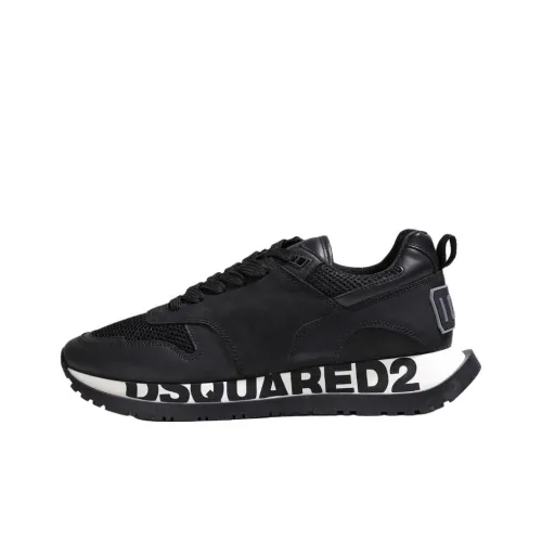 DSQUARED 2 Амортизация Низкий Топ Спортивная Повседневная Обувь Женская Черная