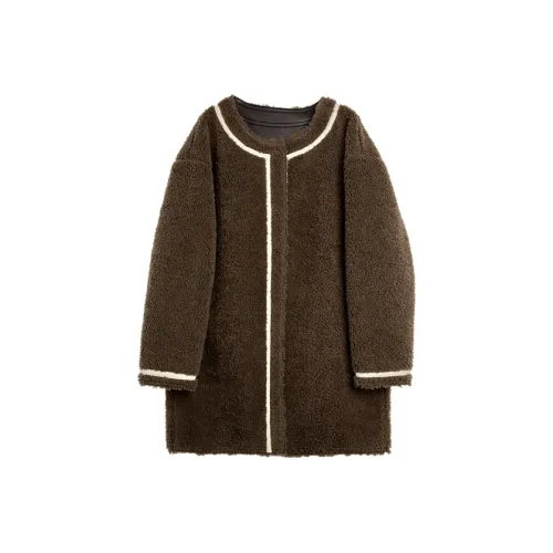 ELLE Кофе Женские Бархатные Куртки