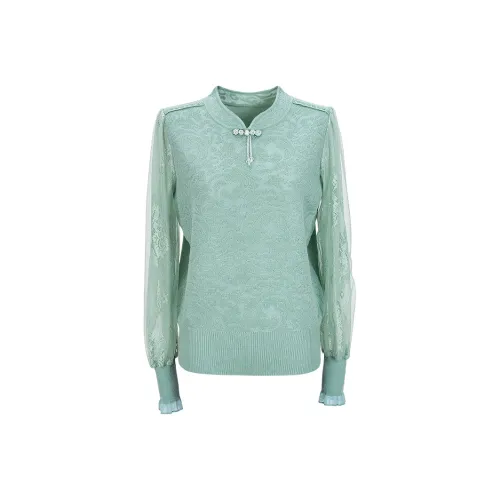 TANGXI Зеленый Женский Трикотаж