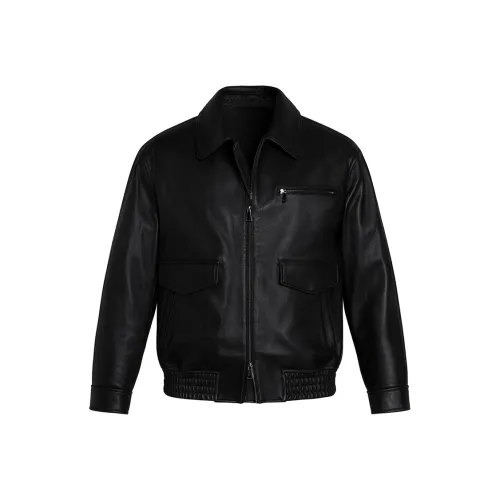 SKARO Черный SKH241 Мужская Кожаная Куртка