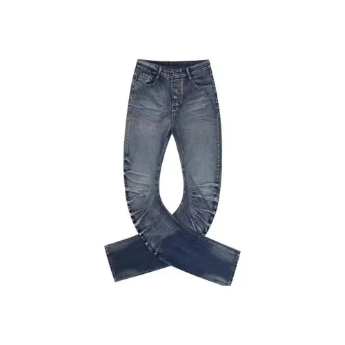 ZMHT Blue Unisex Jeans ZMHT Синий Унисекс Джинсы