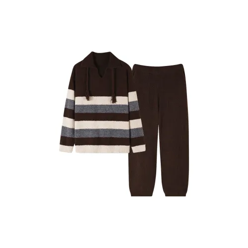 SHAQIAN L857063 Коричневый Женские Пижамные Комплекты