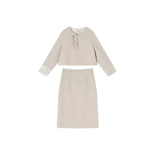 XIANGYING Светло-серый женский комплект с юбкой