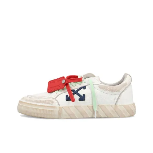 Off Белый Низкий Топ Стильный Скейтбординг Мужской Экрю Потертый