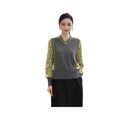 Tang Xi V-образный вырез Трикотаж Женский