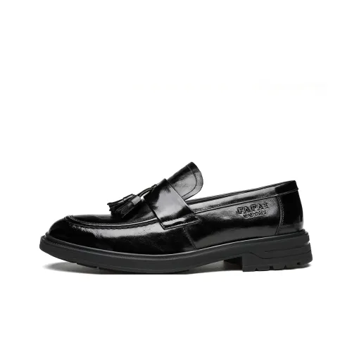 FAPAI Мужские повседневные туфли Low Top Черные Slip On Мужские
