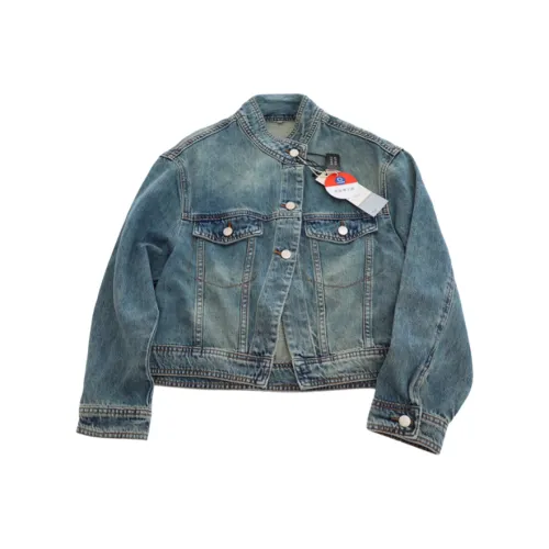 CAT'S PAW Синий Унисекс Джинсовые куртки