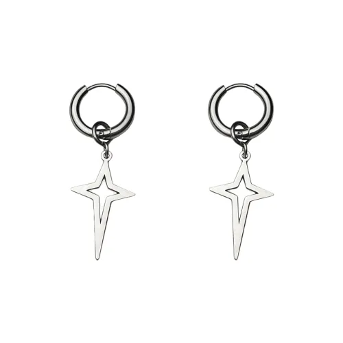 WANFEIXI Титановая сталь Нижняя заколка Серьги On Унисекс