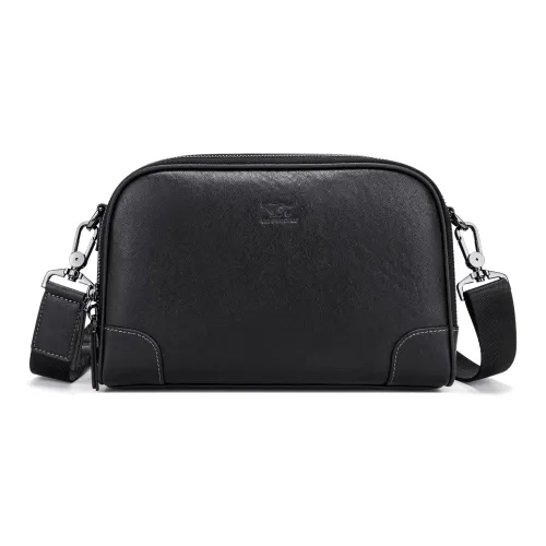 SEPTWOLVES Сумка через плечо из коровьей кожи QPL Стандартная Унисекс Черная