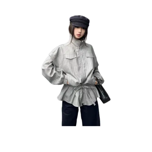 SIXUSICHOU Серый Унисекс Короткое пальто