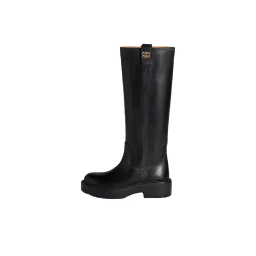 MIU MIU Колено Высокие сапоги 5,5 см Женские Черные