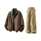 Brown Top + Khaki Casual Pants  
Коричневый топ + хаки повседневные штаны