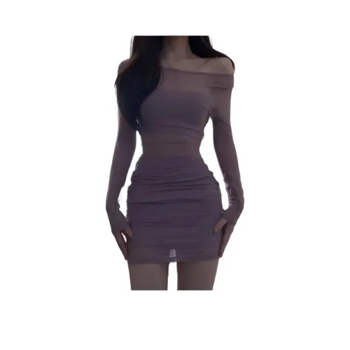 BONAS Длинное платье с длинными рукавами женское