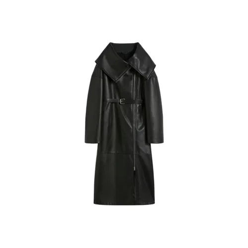 SportMax Черные Женские Кожаные Куртки