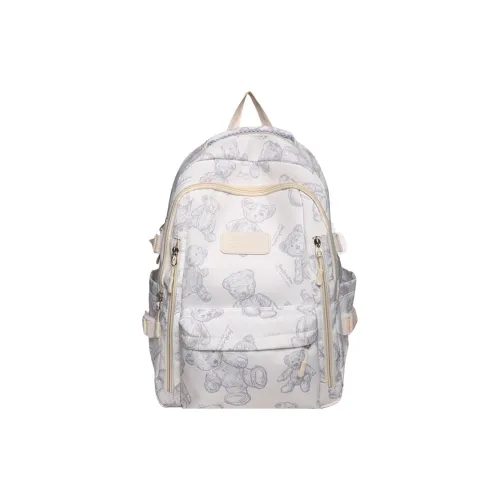 Worm's Home Нейлон Рюкзак Стандартный Женский Экрю Зеленый Черный Фиолетовый